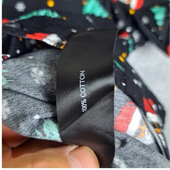 NWT Denim & Flower Ricky Singh Men's Large Festive Black Santa Shirt - Picture 10 of 11